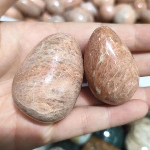 Moonstone Palm Crystal Quartz Reiki Ornament Natural Stone Healing Home Decorative energy stone Ore Mineral Ornaments gift