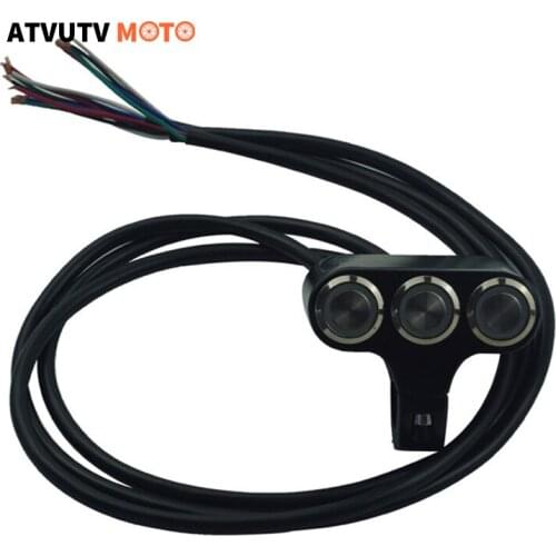 Motorcycle Switches 22mm Handlebar Mount Switch Headlight Hazard Brake Fog Light ON-OFF Aluminum Alloy For ATV HONDA YAMAHA