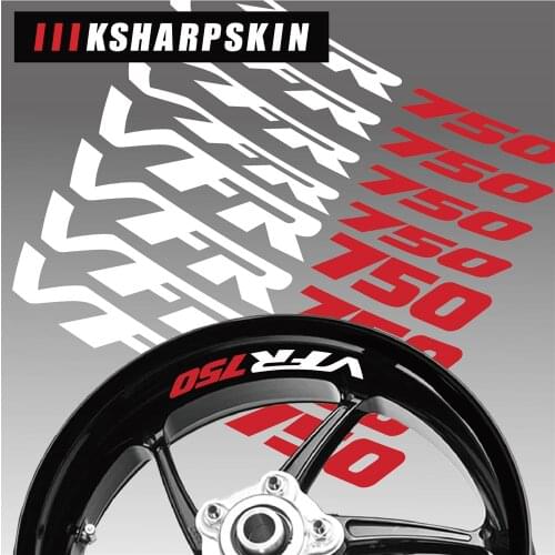 Motorcycle wheel stickers decorative decals reflective waterproof trend frame decals for Honda VFR750 vfr 750
