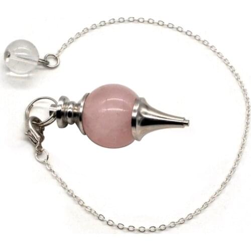 Natural Gem Precious Stone Hexagon Pyramid Reiki Healing Pendant Necklace Charms Pendulum Chakra Amulet