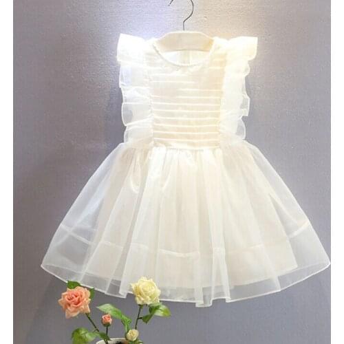 New Arrival Summer Princess Dresses For Little Girls Sleeveless Ruffles Big Bow Ball Gown Kids Boutique Clothes High Quality