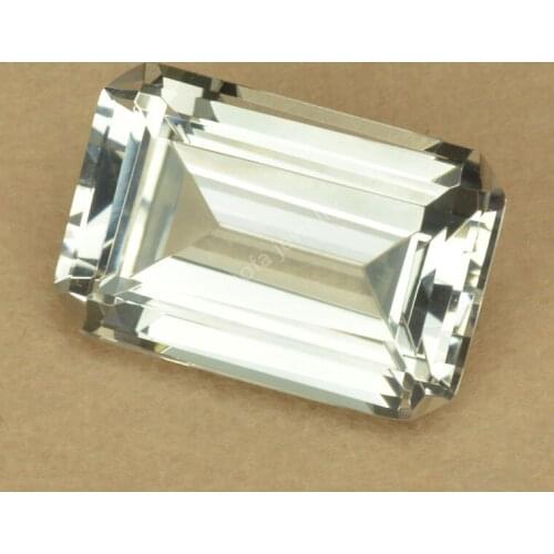 Wholesale 5A 12# White Colour Baguette Octangle Shape Parallel Emarald Cut Synthetic Corundum Gems Stone For Jewelry