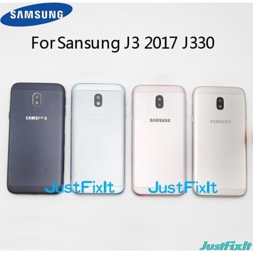 Original For Samsung Galaxy J3 2017 J330 SM- J330A J330F J330M J330FN Back Battery Housing Cover Case Battery Door Rear Lid