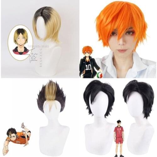 Sixth Haikyuu Kenma Kozume Yu Nishinoya Shoyo Hinata Kuroo Tetsurou Karasuno Cosplay Wig High School Volleyball Club Wig