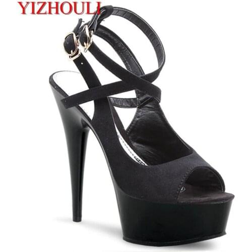 Rome hollow out sandals 15 cm ultra high heels fine with Europe and the United States nightclub color matching sandals