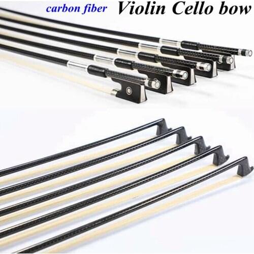 Violin accessories carbon fiber Violin bow pure horsetail Performance level grade drawing bow 1/2/3/4/8 cello bow violin parts