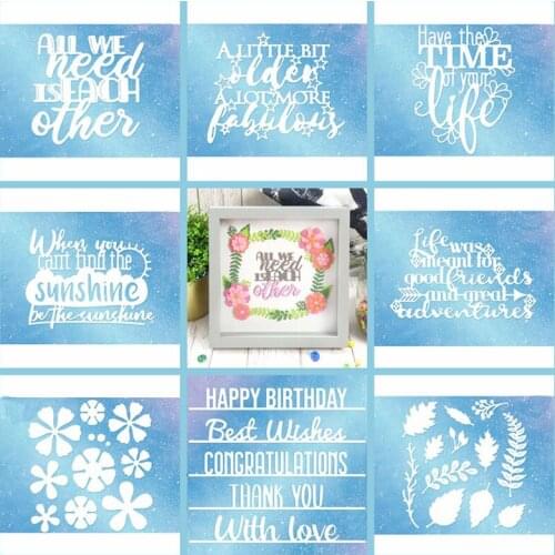 All We Need Is Each Other Blessing Words Snowflake Leaves Metal Cutting Dies Stencil For DIY Scrapbooking Crafts 2019 Hot Sell