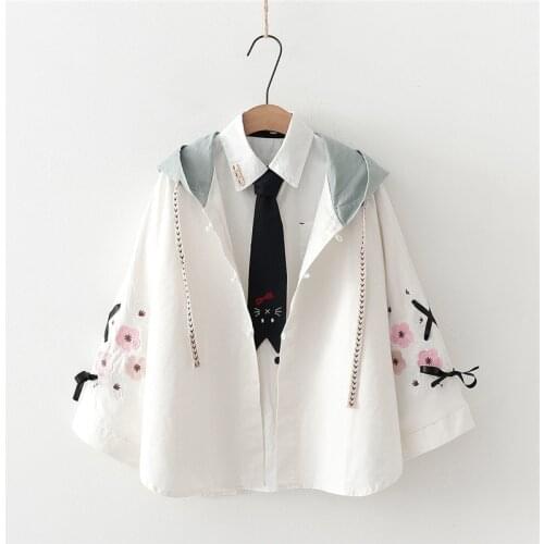 Women Harajuku Sweatshirts Autumn Long Sleeve Pullover Femme Cartoon Flowers Print Oversized Hoody Kawaii Japan Hoodies Female