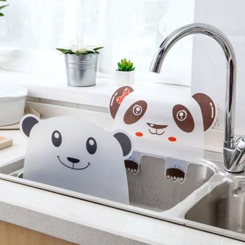 1pc Cute Panda Sucker Water Splash Guard Baffle Wash Basin Sink Board Kitchen Tools Protect Water Baffle Supplies
