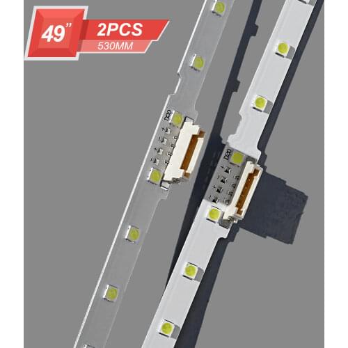 LED Backlight strip 38 leds for Samsung 49"TV AOT_49_NU7300_NU7100_2X38_3030C_d6t-2d1_19S2P rev.v4 UE49NU7140 UE49NU7100