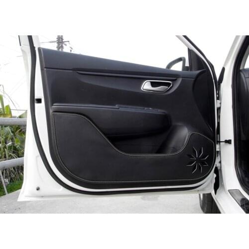 4pc for KIA K2 2011-2014 2015-2016 2017 (with letter) Door anti kick pad decoration PU Door protection