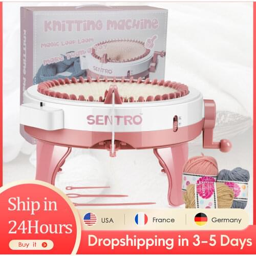 48 Needles Handmade Wool Knitting Machine Cylinder Wool Loom Hand-knitted Scarf Sweater Hat Socks Adult Children Lazy Artifact