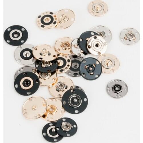 50pcs High grade 19mm metal fastener button overcoat round press stud zinc alloy hollow snap buttons for clothing eco-friendly