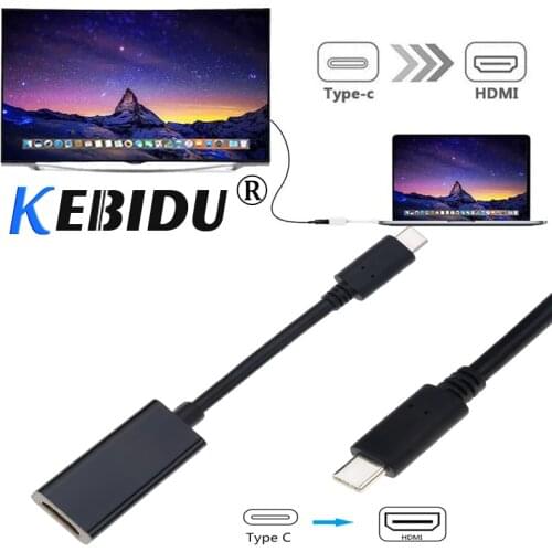 USB C to HDMI-compatible Adapter 4K 30Hz Type C 3.1 Male to HDMI-compatible Female Cable Adapter for USB C to HDMI-compatible