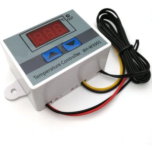 12V/ 24V/ 110V /220V W3001 Digital LED Temperature Controller 10A Thermostat Control Switch Probe XH-W3001