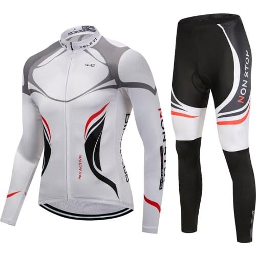 TELEYI White Men Women Bike Long jersey Pro Team Cycling clothing Riding Top Women MTB Ropa Ciclismo Maillot Long Sleeve Shirts