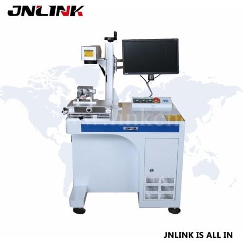 JNLINK good working effect 20watt 30watt 50watt fiber laser marker laser cutting machine for metal with rotary