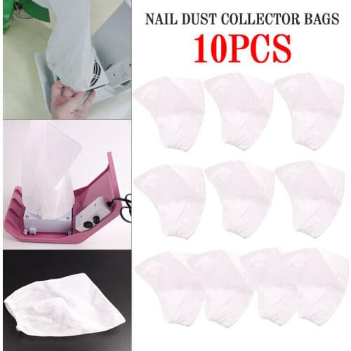 10pcs Nail Dust Collector Bags Vacuum Cleaner Nail Art Dust Suction Collection Bags Replacement Bag Manicure Dust Nail Equiment