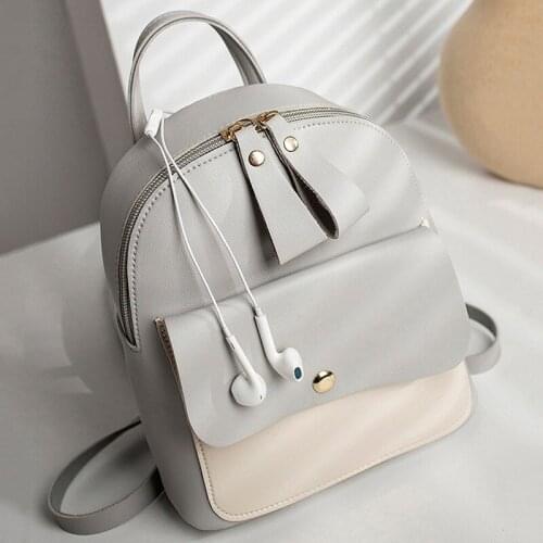 Fashion Women Backpack Multi-Function Phone Pack Girl Purse Small Backpack Teenage Girl school bag candy Color