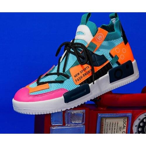 Plus Size High Top Man Sneakers Socks Men Sport Shoes Mens Running Shoes Mens Summer Sports Shoes Knit Bascket Homme GMA-0942