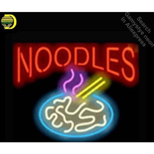 New Noodles Neon Sign Store Display Neon Bulbs Real Glass Tube Gift sign Recreation Room advertisement sign Decoratives VD 17x14