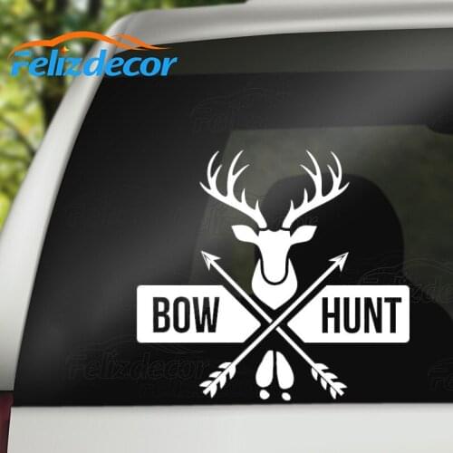 New Bow Hunt Decal Bow Hunt Sticker Hunting Car Decals Art Auto Rear Window Pattern Decor L653
