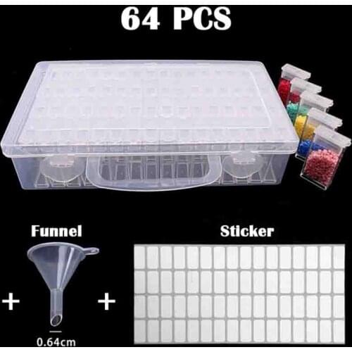 28/56/64/128 Pcs Slot Diamond Painting Tools Accessories Beads Container Kits Storage Organizer Stone Storage Convenience Box