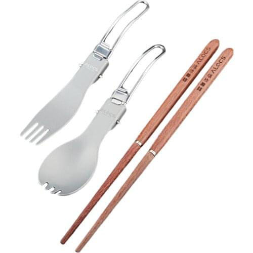 Outdoor Camping Tableware Set Chopsticks Spoon Fork Cutlery Practical Office