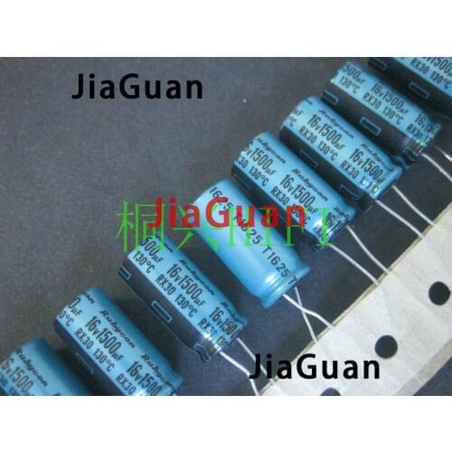 20PCS NEW RUBYCON RX30 16V1500UF 10X20MM blue Electrolytic Capacitor rx30 1500uF/16V 130 degrees 1500UF 16V