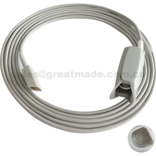 Compatible with Novametrix Adult finger clip sensor ,Hyperstronic 6pin, L=1m