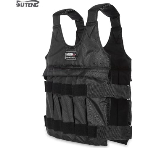 SUTENG 20KG / 50KG Max Loading Weighted Vest Durable Adjustable Boxing Training Thickening Exercise Waistcoat Fitness Jacket