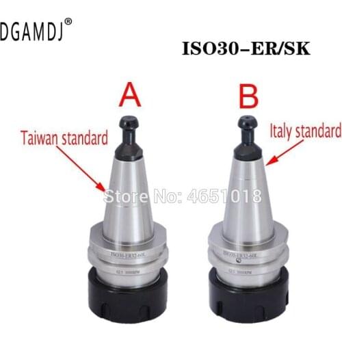 ISO30 ER32 ER20 ER25 ER16 45L 60L high-speed balanced collet G2.5 30000RPM CNC spindle tool holder, accuracy 0.001mm