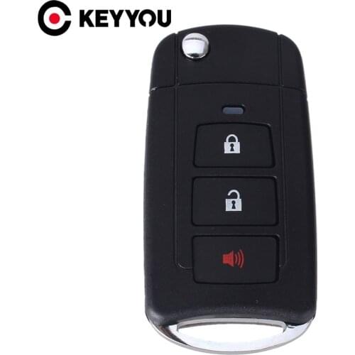 KEYYOU Replacement Modified Remote Key Shell Case For Toyota 3 Buttons Smart Key Case