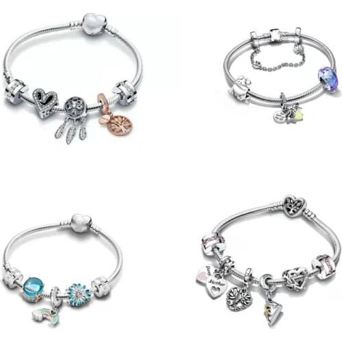 925 Sterling Silver Daisy Bee Zircon Full of Fashion Quality Surprise Gift Pan Bracelet Women