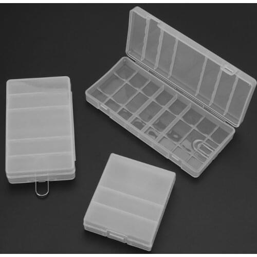 Hard Plastic Transparent Storage Box Case Cover Holder For AA / AAA Battery