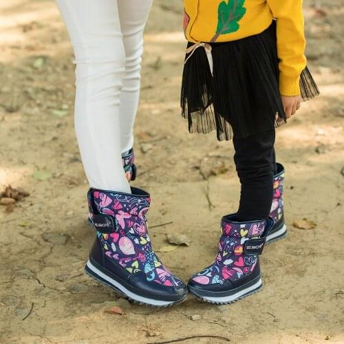 Winter non-slip thickened snow low tube boots parent-child shoes snow boots comfortable warm boots
