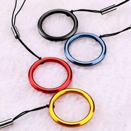 10Pcs Exquisitely Durable Universal Removable Metal Finger Ring Mobile Phone Case Cover Straps Lanyards 4 Colors