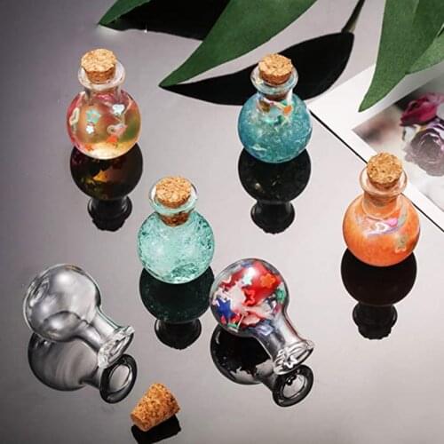 10pcs Mini Glass Wishing Bottle With Cork Stoppers Clear Drifting Small Wishing Bottles For Wedding Party Home Decor Supplie