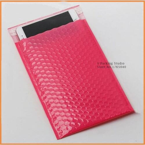 100pcs Red Bubble Envelopes Bags Mailers Padded Shipping Envelope With Bubble Mailing Bag Business Supplies