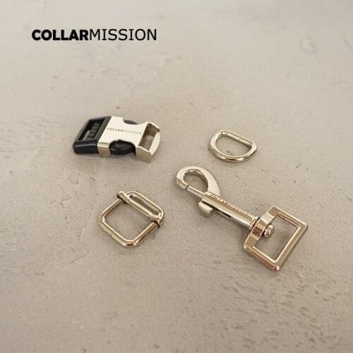 20pcs/lot (metal buckle+adjust buckle+D ring+metal dog clasp/set) We provide laser engraving service customize LOGO