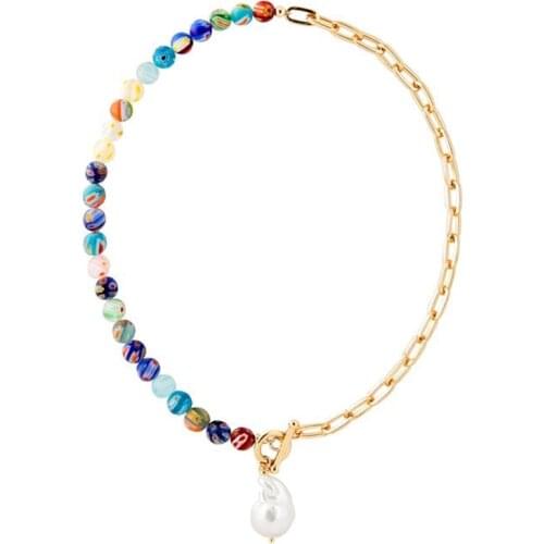 220 alibaba aliexpress fashion jewelry necklacces for women bohemian big baroque freshwater pearl pendant necklace wholesale