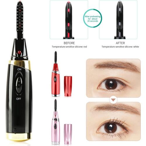 7 Styles Electric Heated Eyelash Curler Two Speed Long Lasting Eyelash Perm Stepwise Curling Machine Eye Cosmetics Women Gift