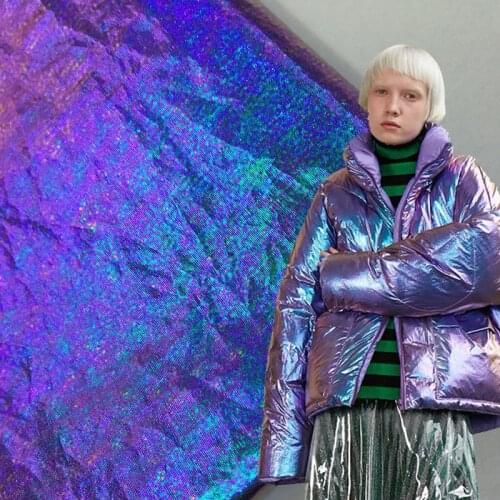 91cm*145cm Nylon Bronzing Colorful Gradient Fabric 40D Down Jacket Fabric DIY Sewing Performance Clothing