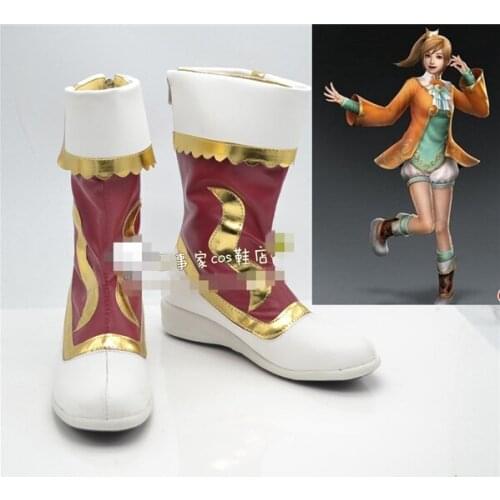 Anime Shin Sangokumusou Dynasty Warriors 7 Xiao Qiao Shoe Cosplay Shoes Women Boots A