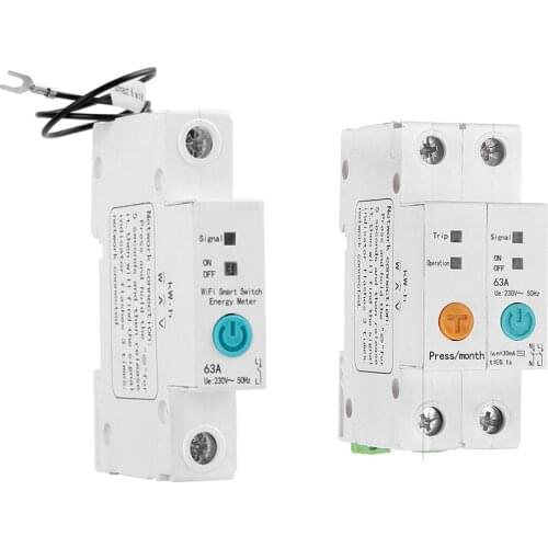 1P/2P EWelink WIFI Smart Energy Meter Circuit Breaker Eakage Protection Voice Control Works With Alexa