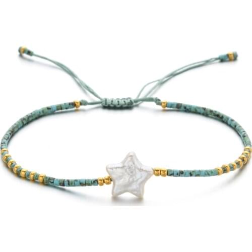 ZMZY Bohemian Fashion Natural Freshwater Pearl Bracelets for women Boho New MIYUKI Beads Handmade Star Bracelet Femme Jewelry