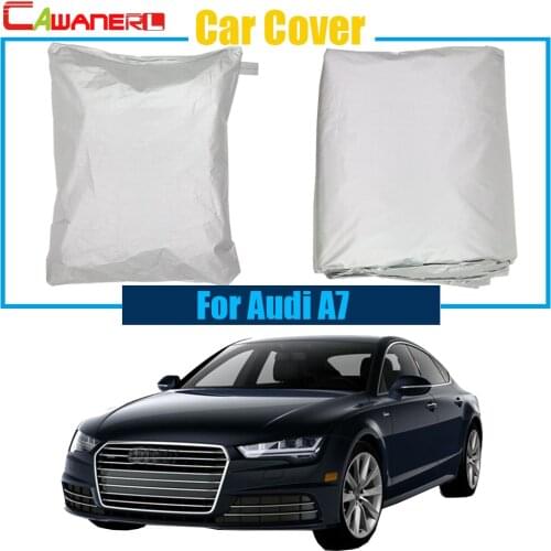 Cawanerl Full Car Cover Anti UV Rain Sun Snow Resistant Cover Sun Shade Dustproof For Audi A7 High Quality