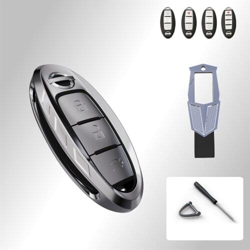 Car Key Case Cover For Nissan X-Trail t31 t32 2018 2019 2020 2015 Accessories Holder Shell Keychain Protect Set