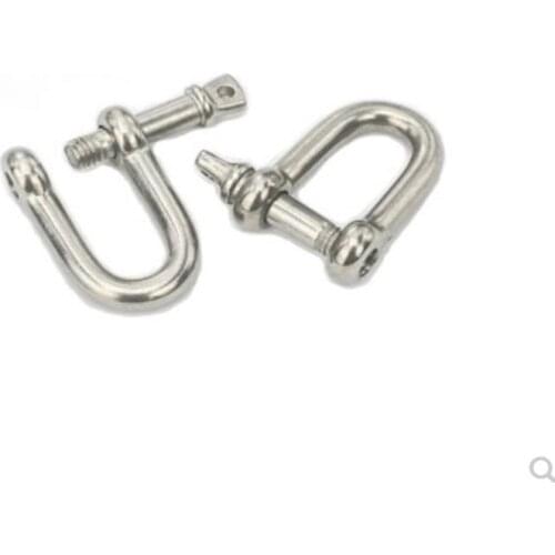 5Pcs D Shackle Stainless Steel 304 Breaking Load M4-M12 D Rigging Shackle Clasp Hooks Boat Rigging Hardware Marine Grade Dee