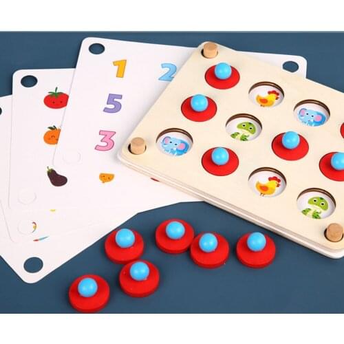 Kids Wooden Toys Memory Match Chess Game Baby Early Educational Toys Family Party Casual Puzzles Training Game Toy for Children